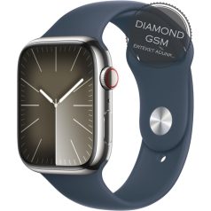   Apple Watch Series 9 45mm GPS+Cellular, Rozsdamentesacél - Sportszíjjal