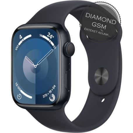 Apple Watch Series 9 45mm GPS, Alumíniumtok - Sportszíjjal