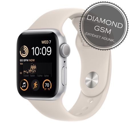 Apple Watch SE 40mm, GPS+Cellular, Alumíniumtok - Sportszíjjal
