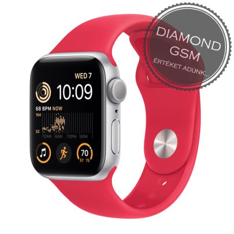 Apple Watch SE 44mm, GPS, Alumíniumtok - Sportszíjjal