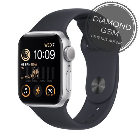 Apple Watch SE 44mm, GPS+Cellular, Alumíniumtok - Sportszíjjal