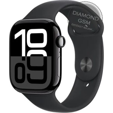 Apple Watch Series 10 42mm Kozmoszfekete Alumíniumtok Fekete Sportszíjjal 